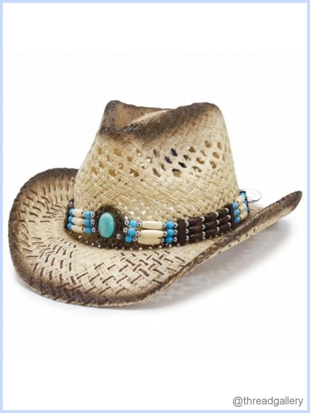 Straw Cowboy Hat Wide Brim Shapeable Western Hat Sun Protection